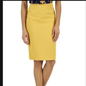 Kasper Mustard Yellow Pencil Skirt